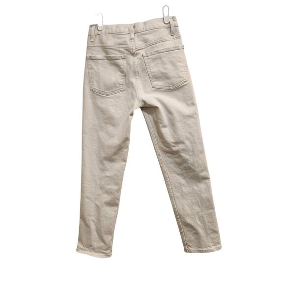Theory White Denim Classic Casual Travel Mid Rise Ankle Skinny Jeans Size 25 - Picture 2 of 6